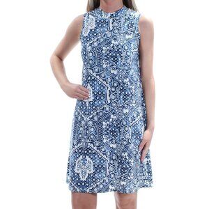 Ralph Lauren | American Living | Sleeveless Blue Pattern Dress